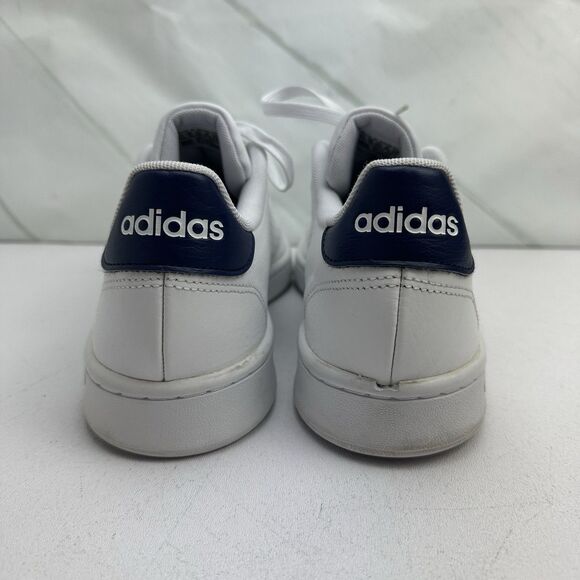 Adidas Advantage Mens 10.5 White Blue Athletic Walking Leather Shoes Sneakers main image 15